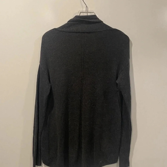 Banana Republic‎ Gray Open Front Cardigan Zip Side Vents Sweater Womens Size XS - Picture 2 of 3